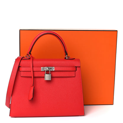Hermes Epsom Kelly Sellier 25 Rouge Tomate 14 of 14
