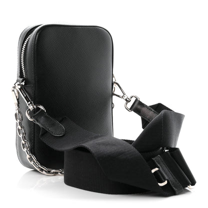 Prada Saffiano Phone Crossbody Pouch  Black 4 of 19
