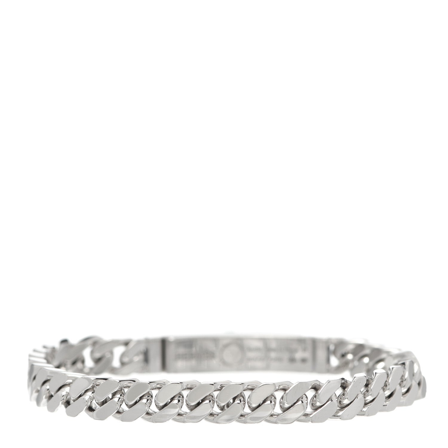 Hermes 18K White Gold Diamond TPM Kelly Gourmette Bracelet ST 3 of 5