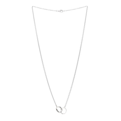 Cartier 18K White Gold Interlocking LOVE Necklace 3 of 4