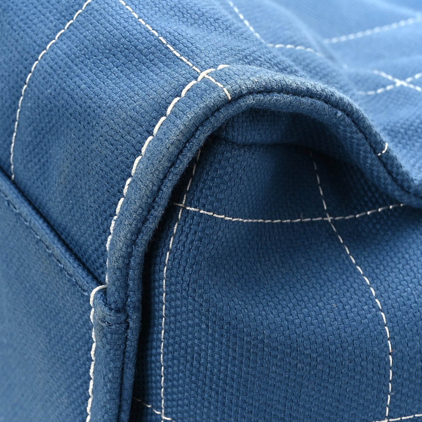 Cotton Medium Deauville Tote Blue White