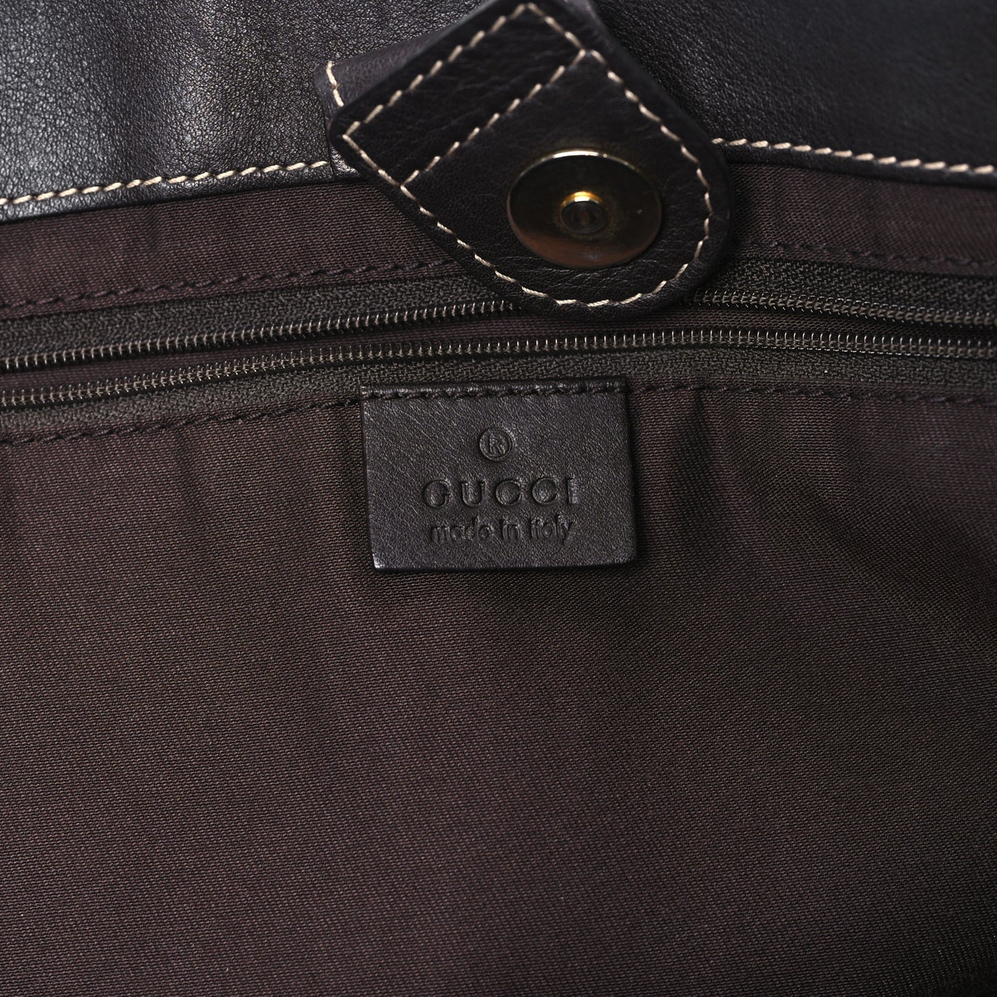 Monogram Medium D Gold Tote Bag Brown