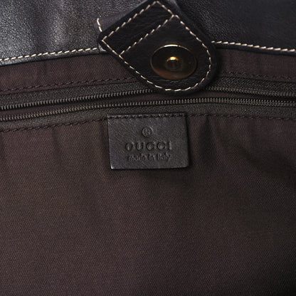Gucci Monogram Medium D Gold Tote Bag Brown 6 of 10