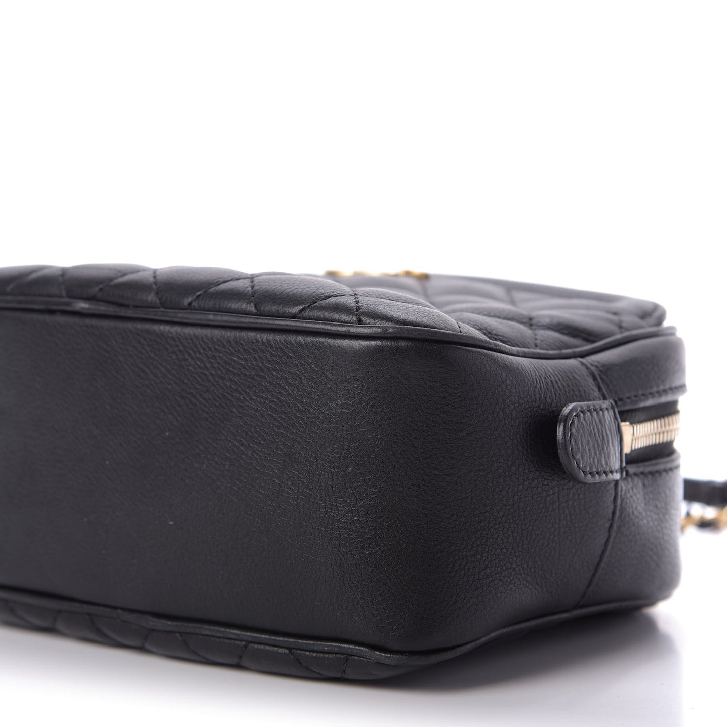 Calfskin Quilted CC Small Vanity Case Black