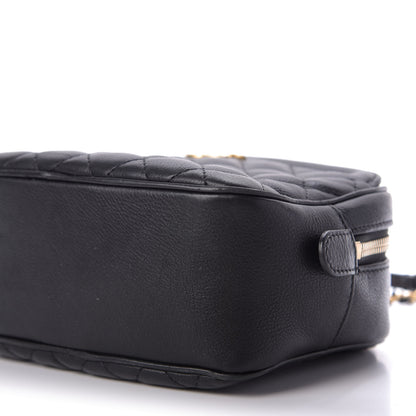 Chanel Calfskin Quilted CC Small Vanity Case Black 7 of 11