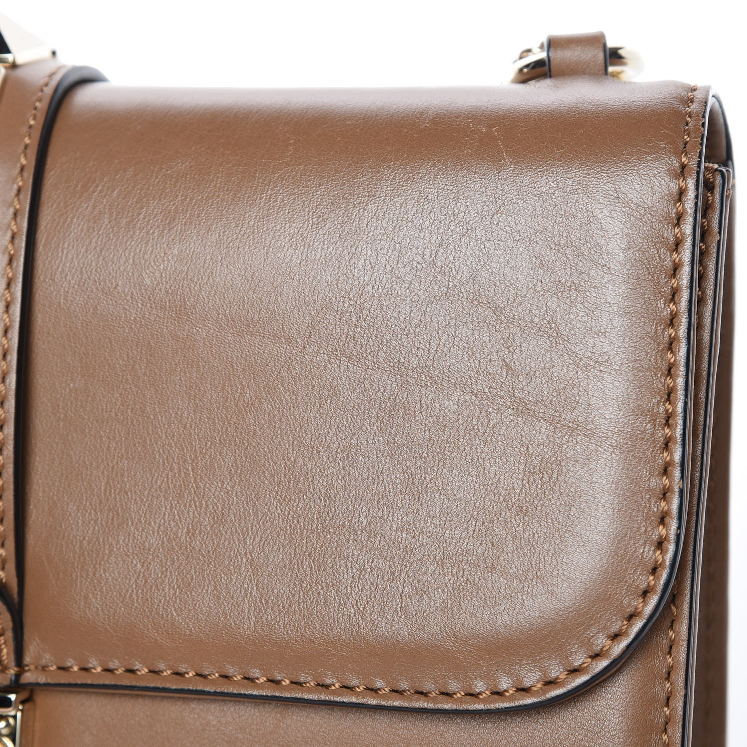 Valentino Garavani Vitello Medium Glam Lock Rockstud Flap Nocciola 14 of 14