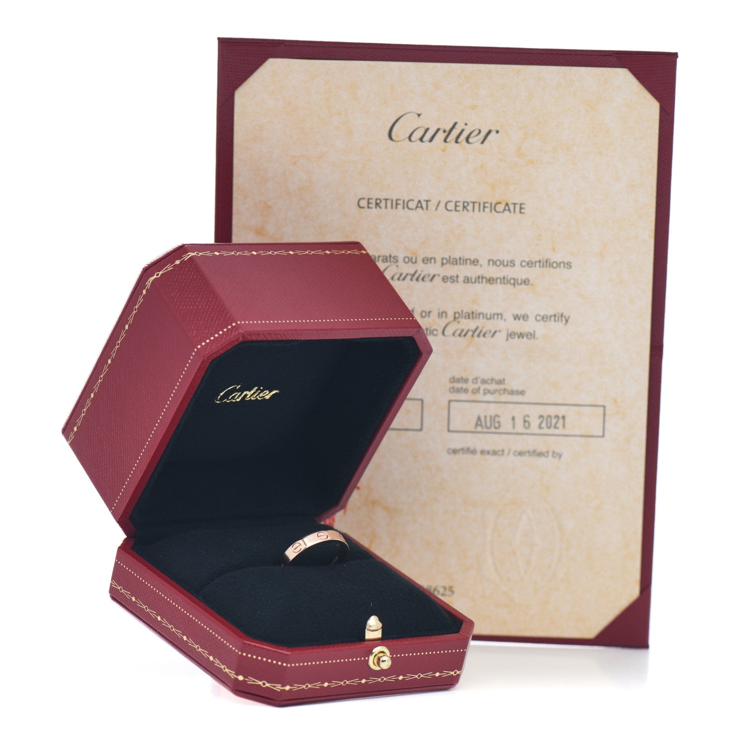 Cartier 18K Pink Gold 3.5mm LOVE Wedding Band Ring 54 6.75 6 of 6