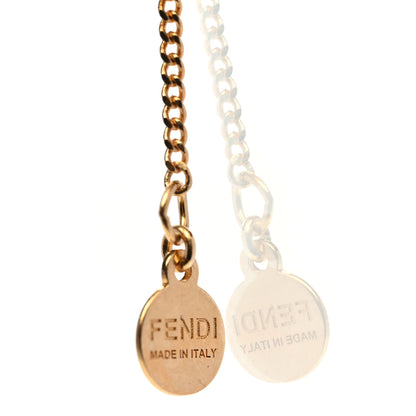 Fendi Metal Karligraphy Necklace Gold 6 of 7