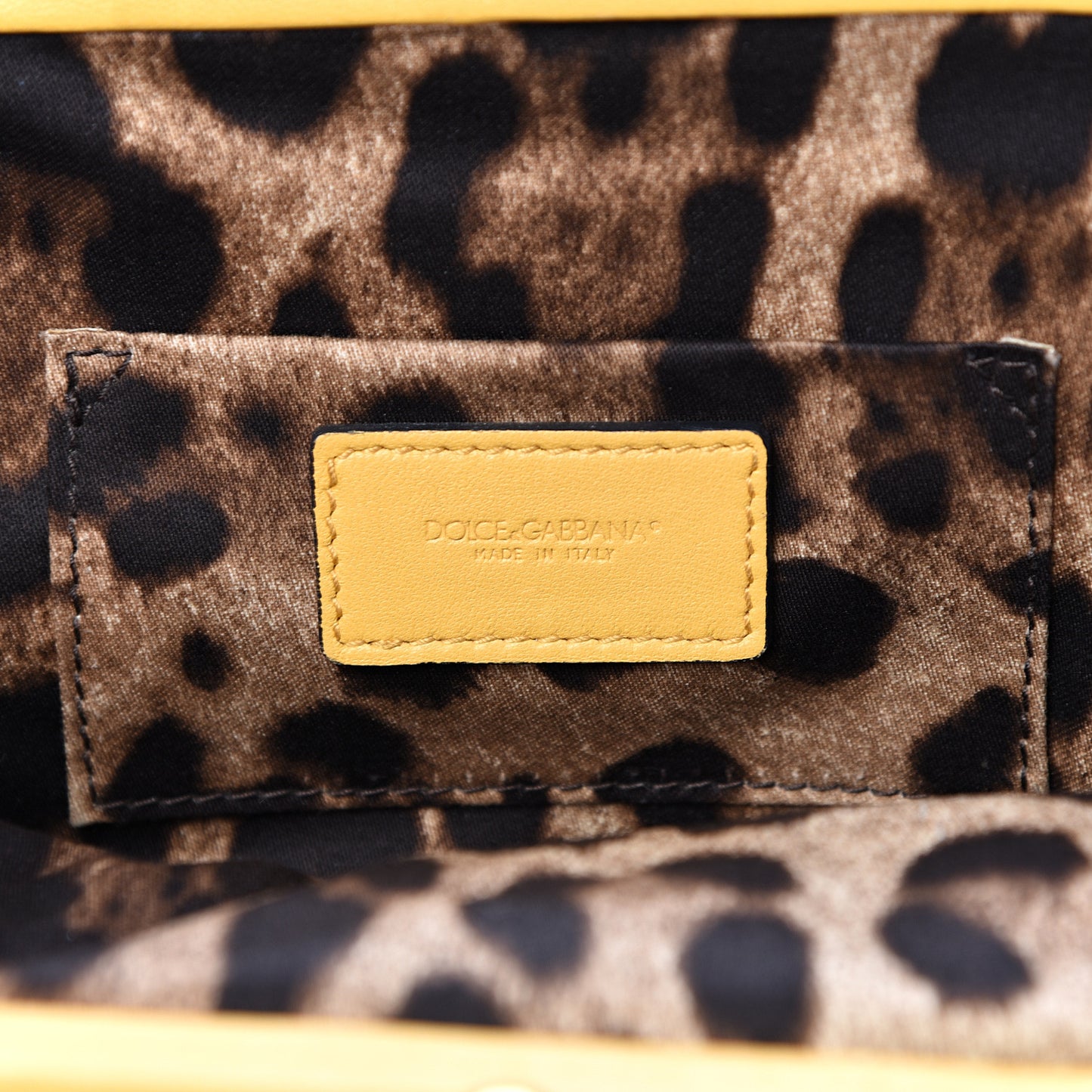 Calfskin Kiss Lock Frame Chain Bag Yellow