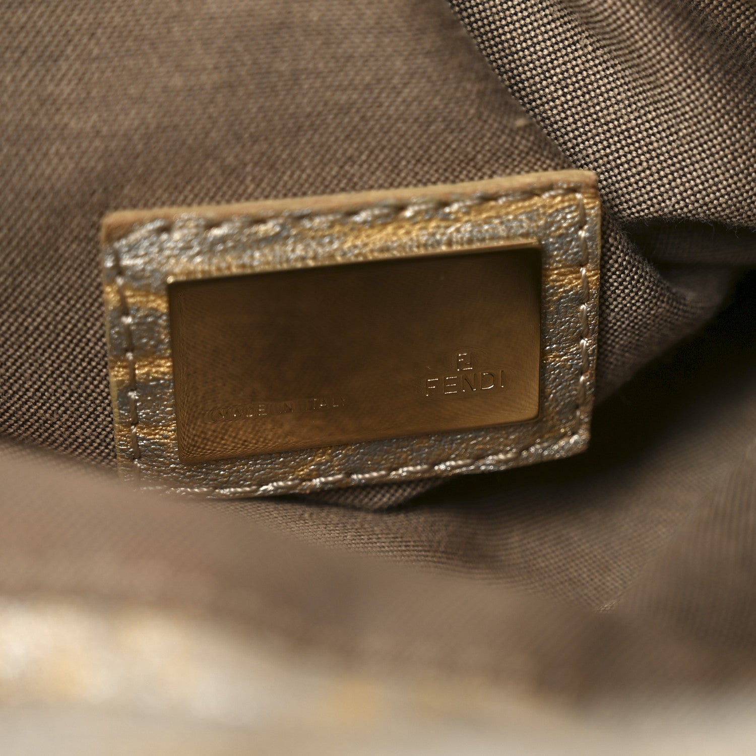 Fendi Nappa Nuvolata Bimetal Spy Oro Argento 8 of 22