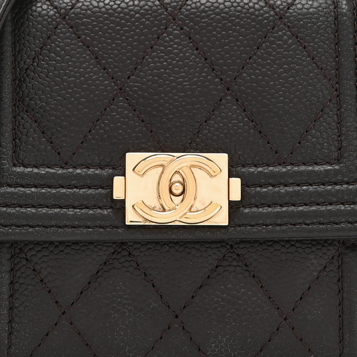 Chanel Caviar Quilted Boy Card Holder On Chain Black 8 of 11