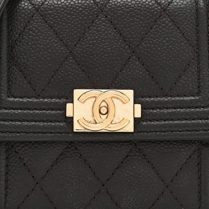 Chanel Caviar Quilted Boy Card Holder On Chain Black 8 of 11