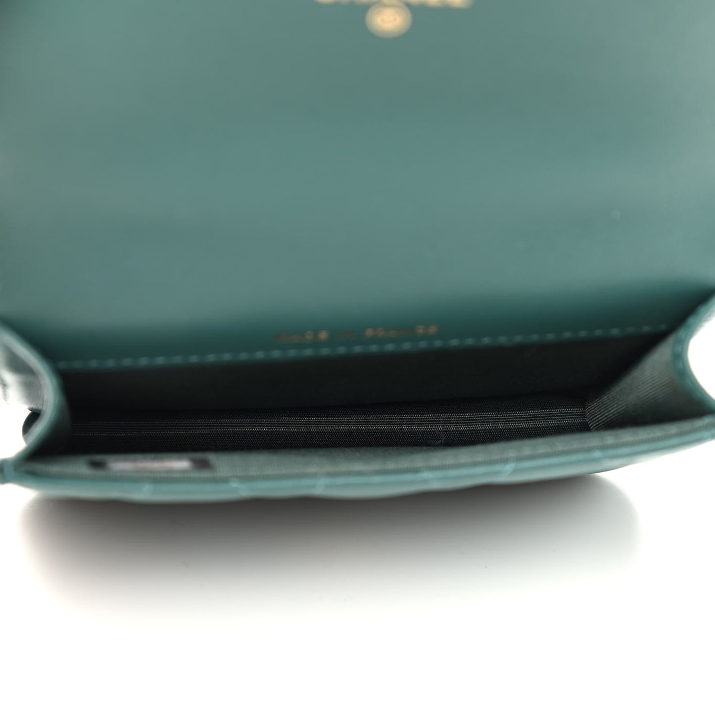 Lambskin Quilted Top Handle Flap Coin Purse With Chain Green