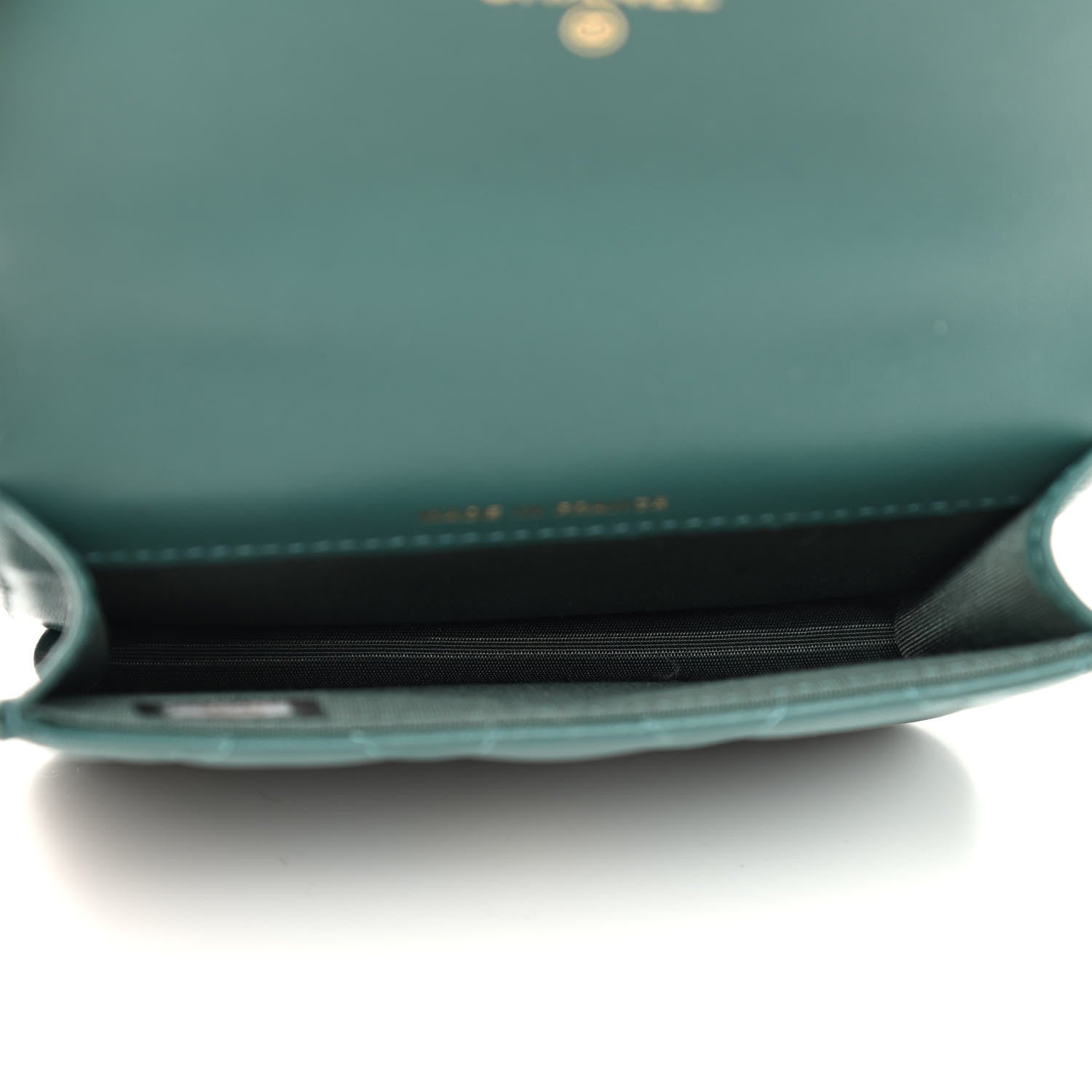 Chanel Lambskin Quilted Top Handle Flap Coin Purse With Chain Green 5 of 11