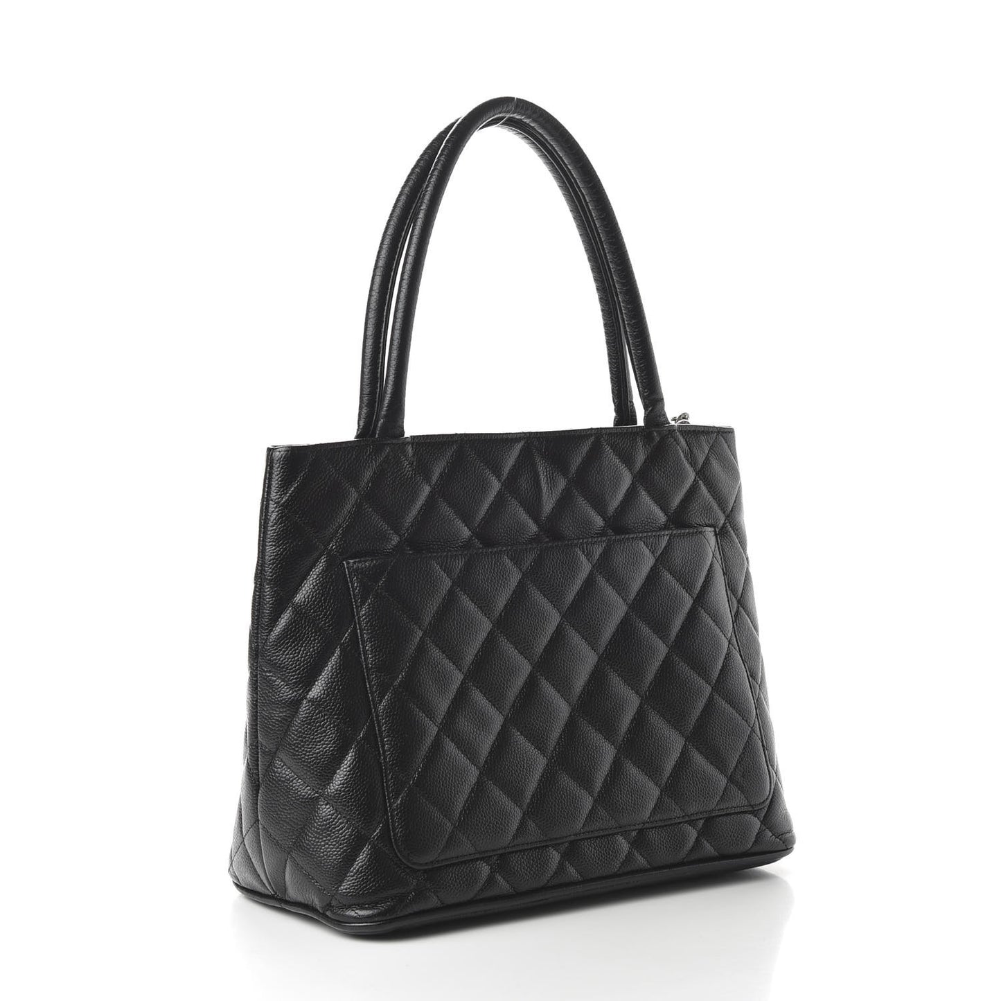 Caviar Quilted Medallion Tote Black