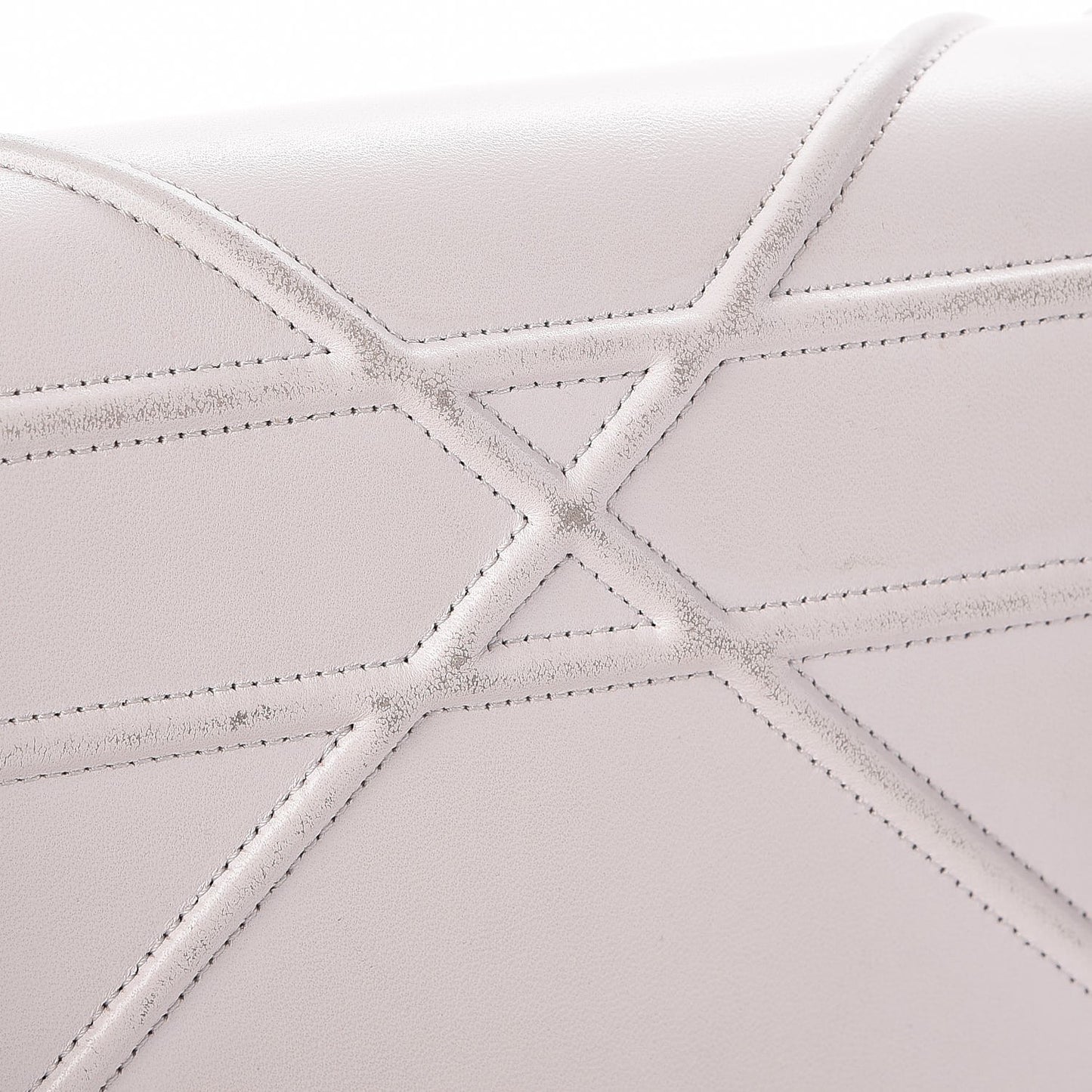 Calfskin Medium Diorama Flap Bag Off White
