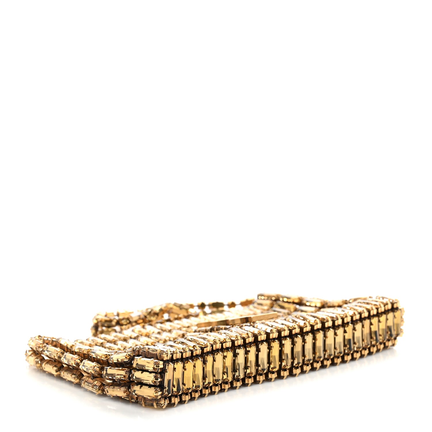 Saint Laurent Crystal Embellished Minaudiere Small Bag Bronze 4 of 9