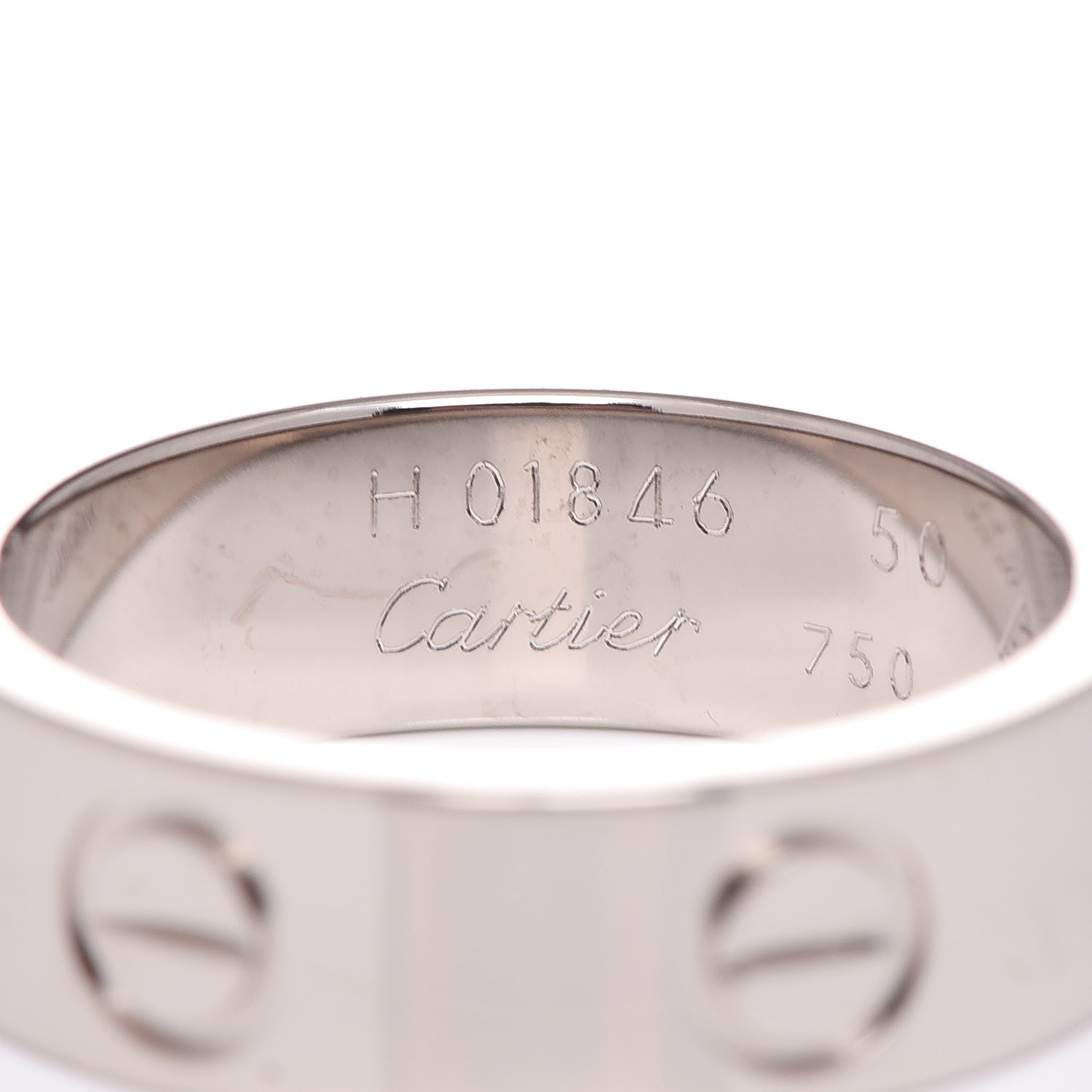 Cartier 18K White Gold 5.5mm LOVE Ring 50 5.25 4 of 6