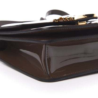 Fendi Vitello Vernice Mou Karligraphy Crossbody Bag Ebano 9 of 12