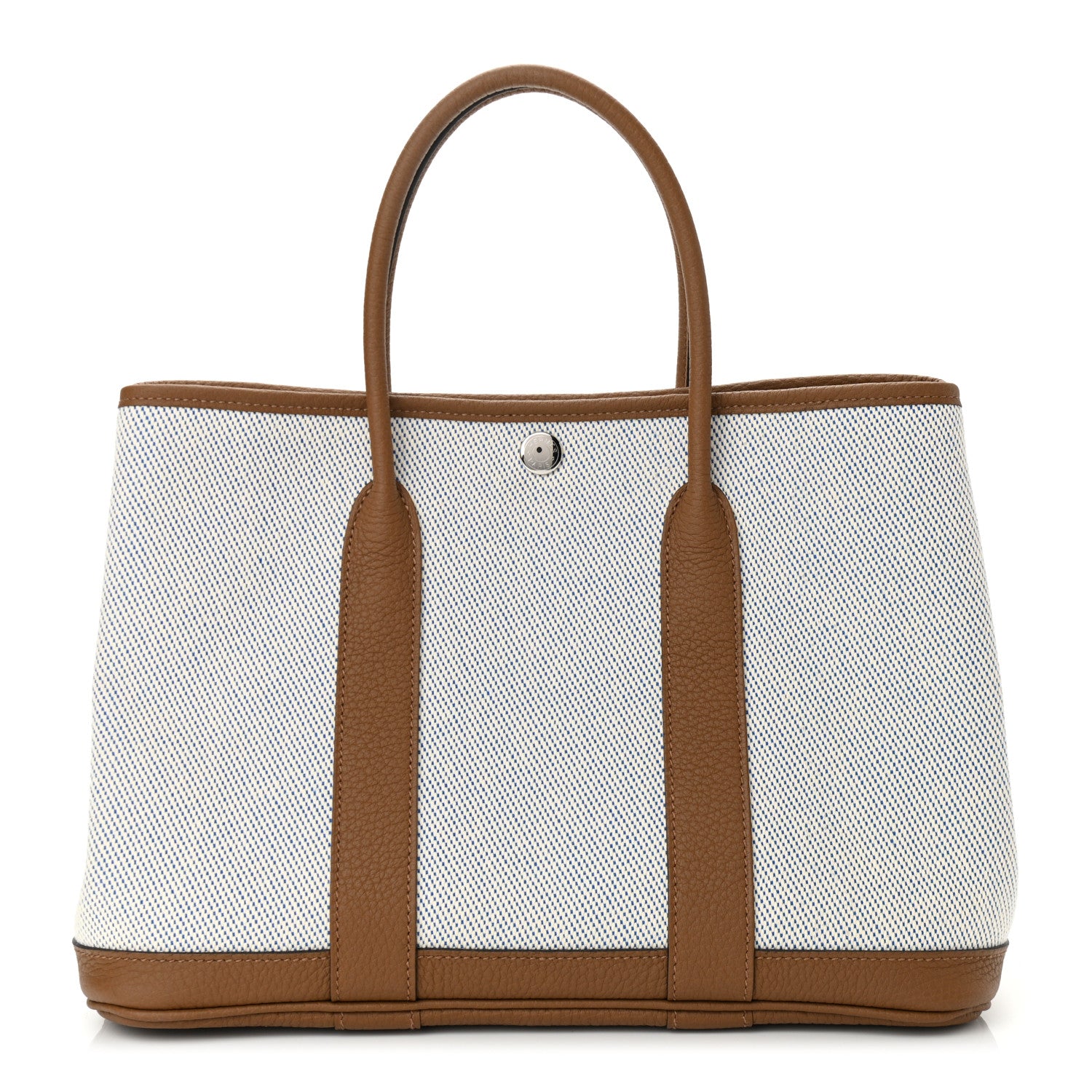 Hermes Twill H Negonda Garden Party 30 TPM Tote Ecru Alezan Bleu Bill 1 of 10