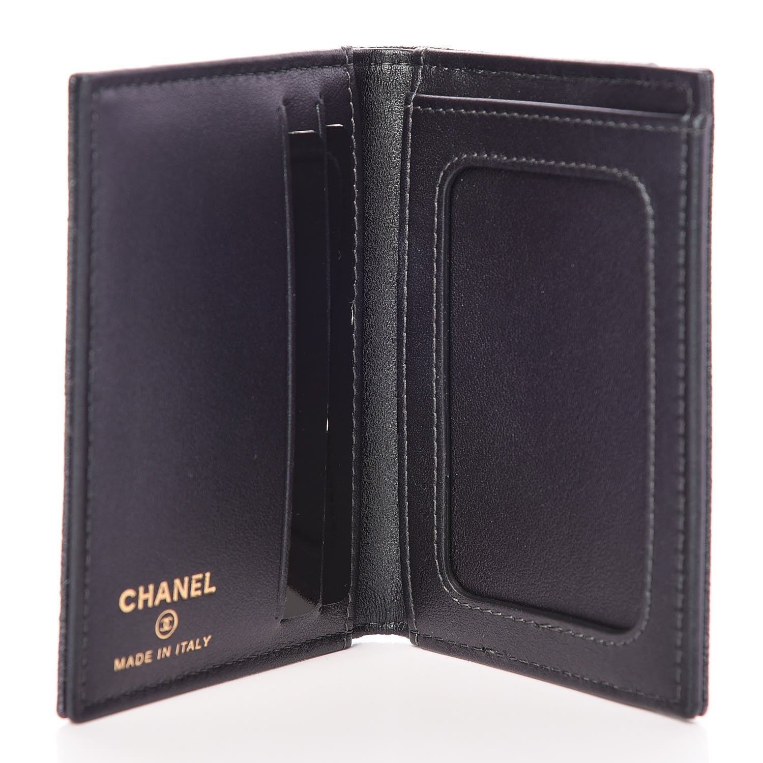 Chanel Iridescent Caviar Quilted Card Holder Wallet Black 5 of 12
