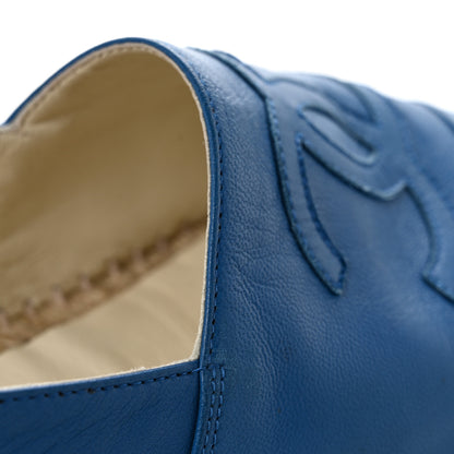 Chanel Lambskin CC Espadrilles 37 Blue 11 of 11
