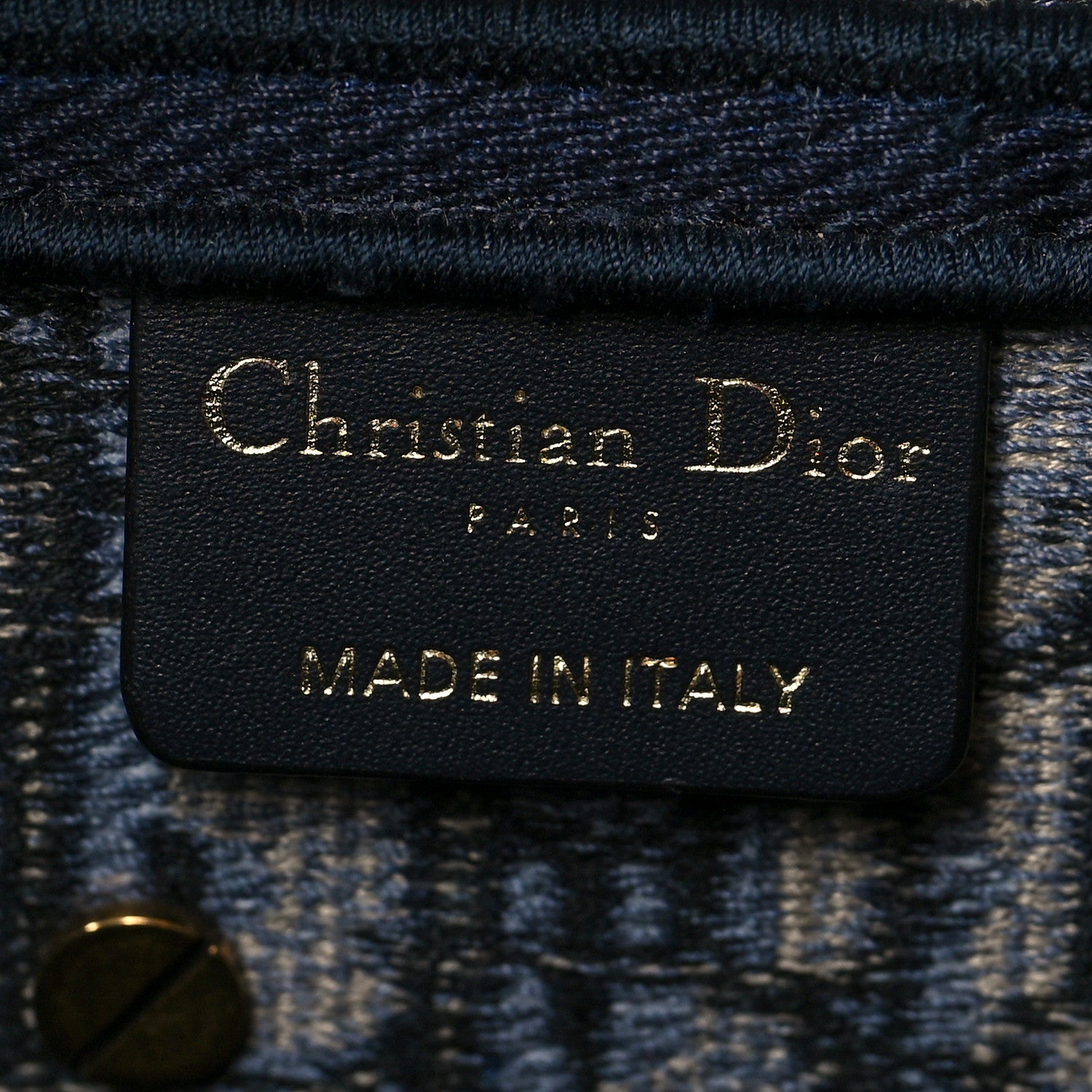 Christian Dior Oblique Embroidered Saddle Bag Blue 6 of 10
