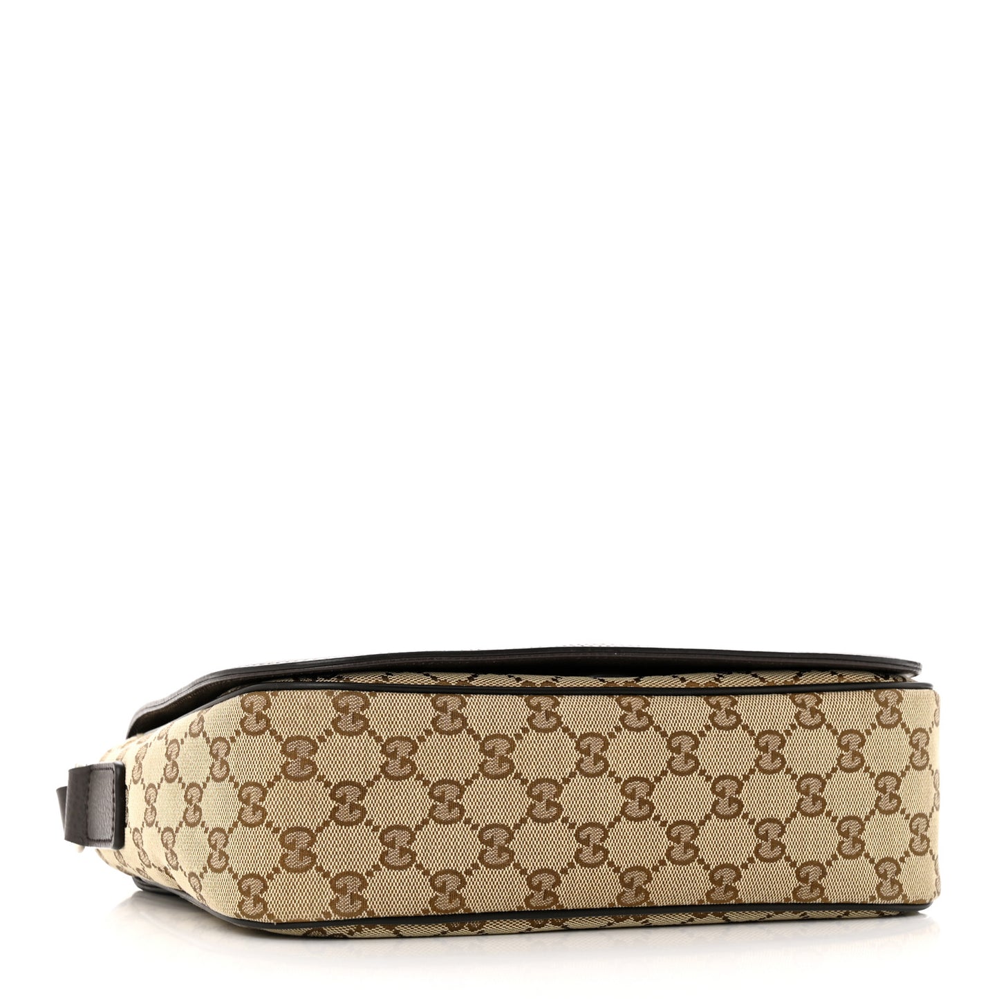 Monogram Flap Messenger Bag Beige Dark Brown