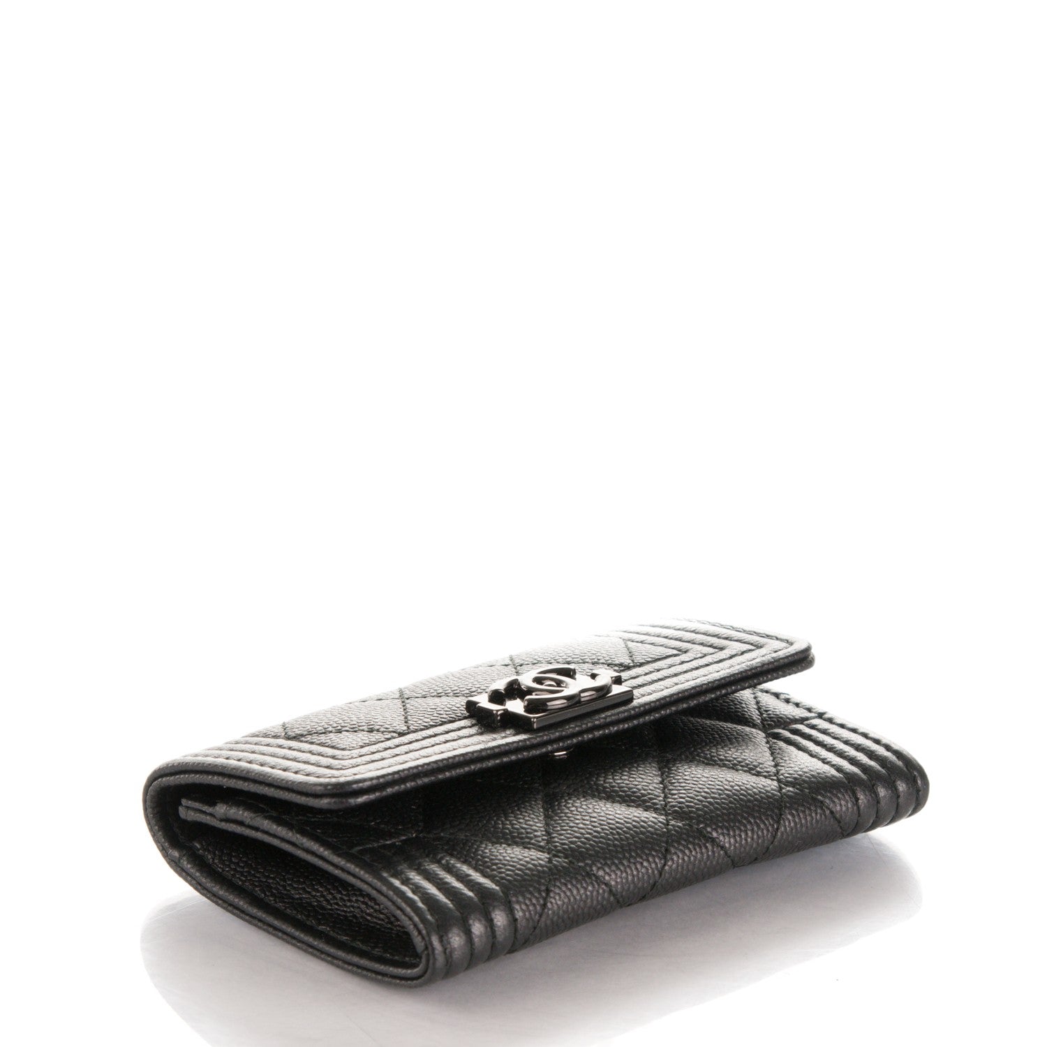 Chanel Caviar Quilted Boy Flap Card Holder So Black 4 of 8