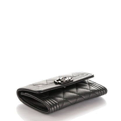 Chanel Caviar Quilted Boy Flap Card Holder So Black 4 of 8