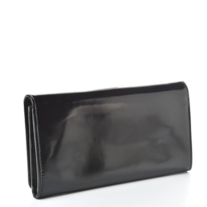 Balenciaga Laminated Calfskin Giant 12 Silver Hardware Money Wallet Black 3 of 10