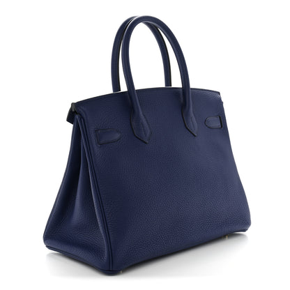 Hermes Togo BIRKIN 30 Bleu Encre 3 of 11