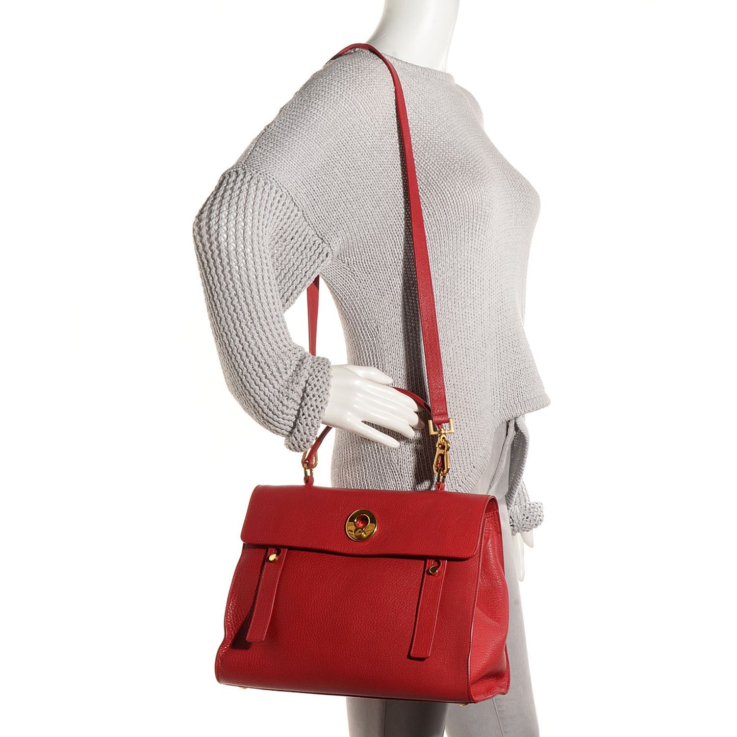 Calfskin Medium Muse Two Red