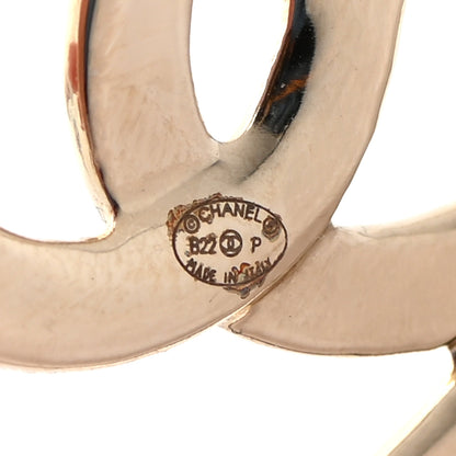 Chanel Metal CC Heart Coco In Love Hoop Earrings Gold 4 of 5