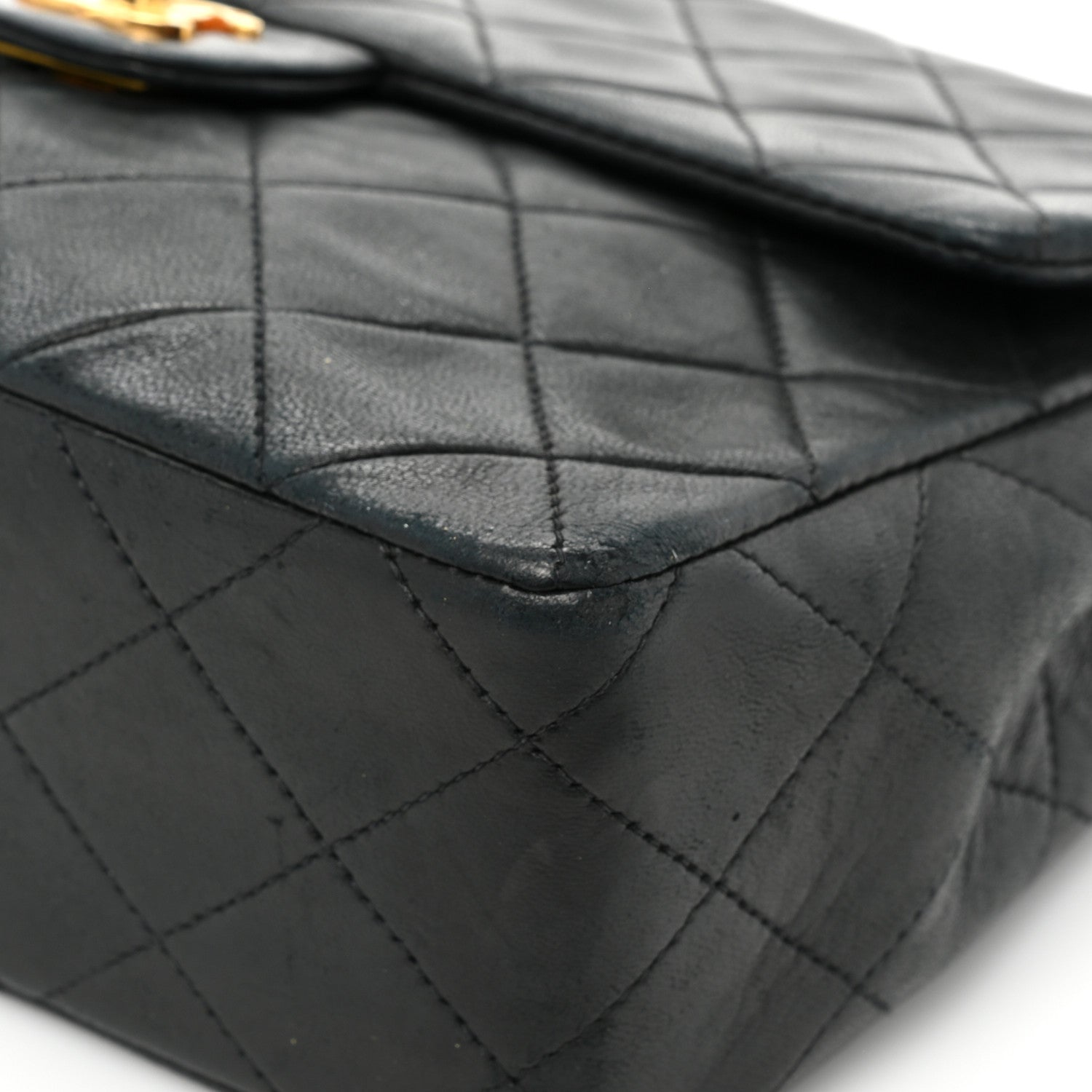 Chanel Lambskin Quilted Mini Square Flap Bag Black 12 of 16