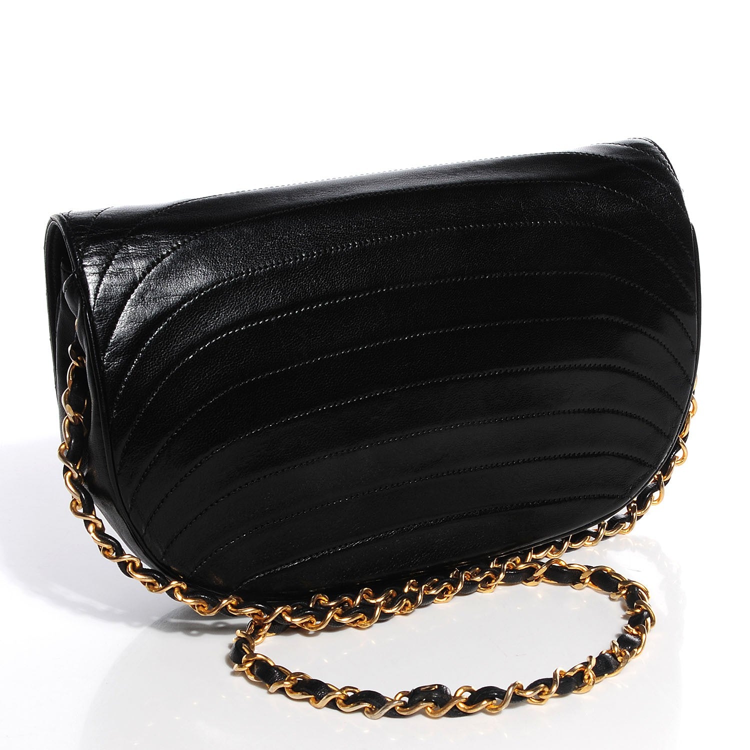 Chanel Lambskin Ribbon Stitched Flap Black 3 of 8