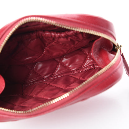 Chanel Caviar Quilted Small Curvy Pouch Cosmetic Case Pink 5 of 10