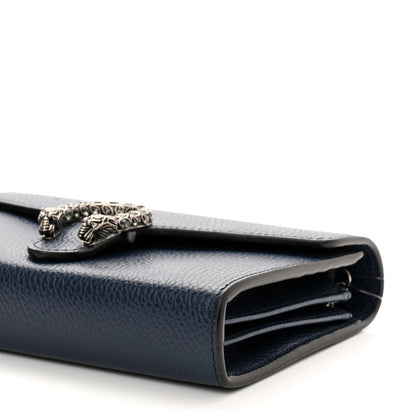 Gucci Dollar Calfskin Crystal Mini Dionysus Chain Wallet Blue Agata Black Diamond 9 of 9