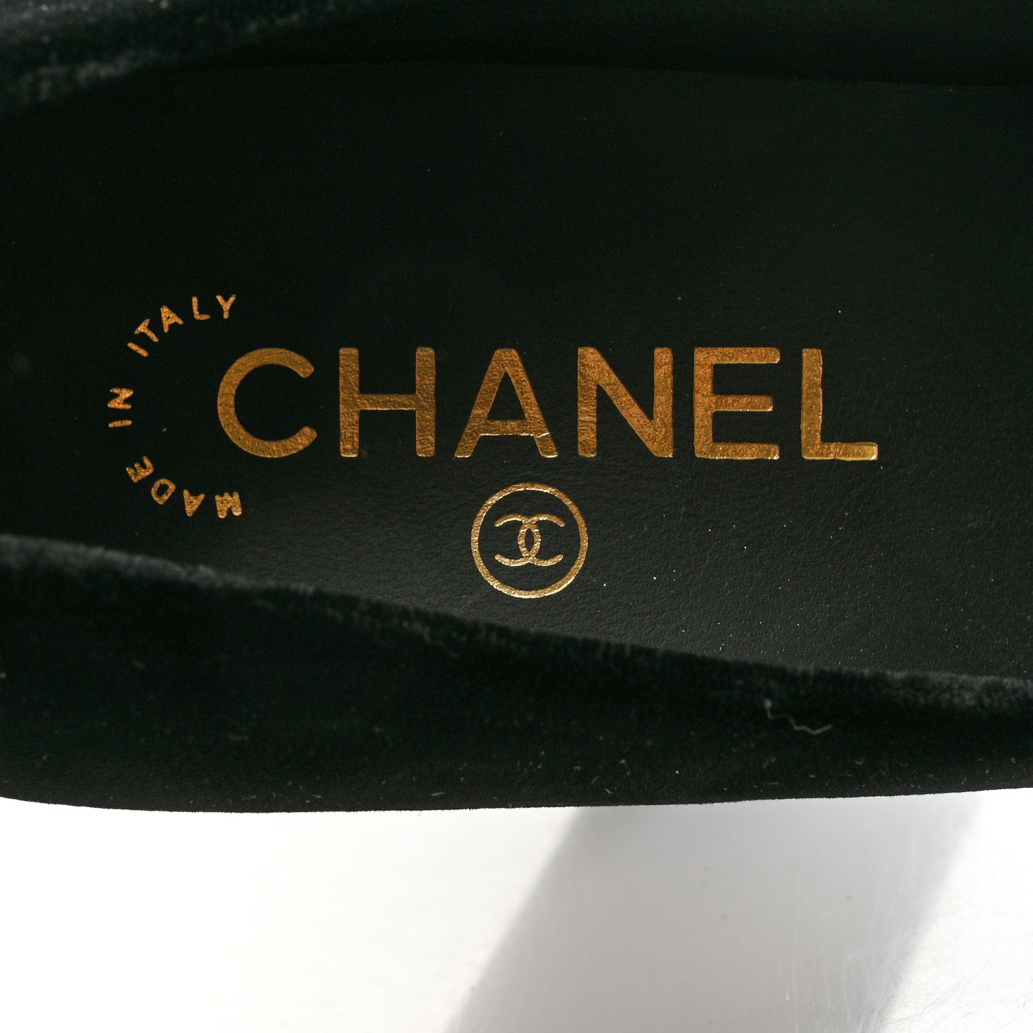 Chanel Velvet Satin Cap Toe Pearl Pumps 39 Black 6 of 9