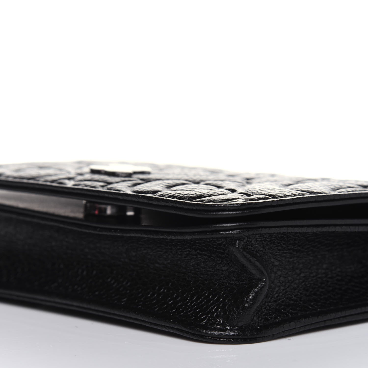 Chanel Caviar Camellia Embossed Chain Belt Bag Black 10 of 11