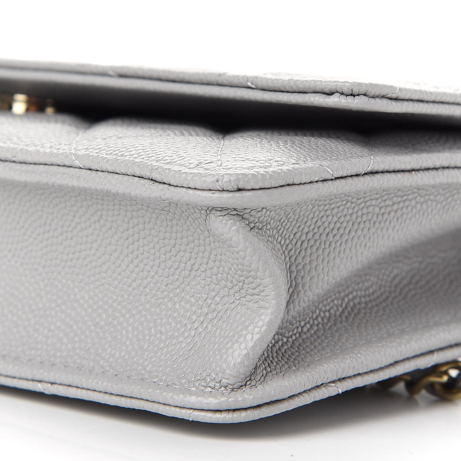 Chanel Caviar Quilted Wallet On Chain WOC Grey 10 of 10
