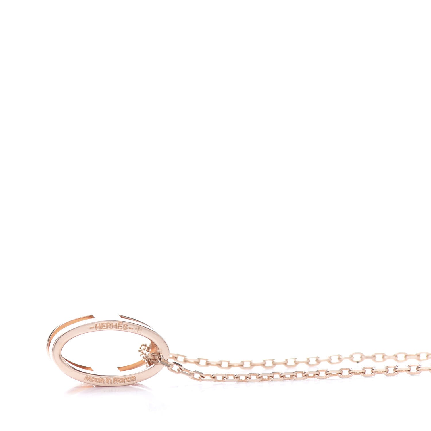 Hermes Lacquered Rose Gold Pop H Pendant Necklace Rose Dragee 6 of 7
