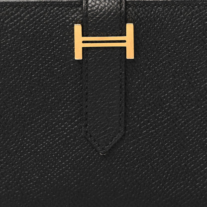 Hermes Epsom Bearn Gusset Wallet Black 9 of 11
