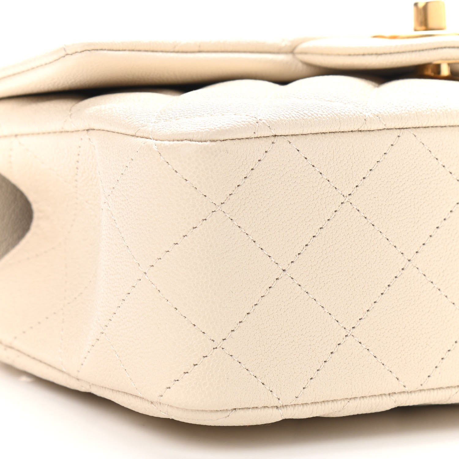 Chanel Caviar Quilted Mini Top Handle Rectangular Flap Beige 9 of 10