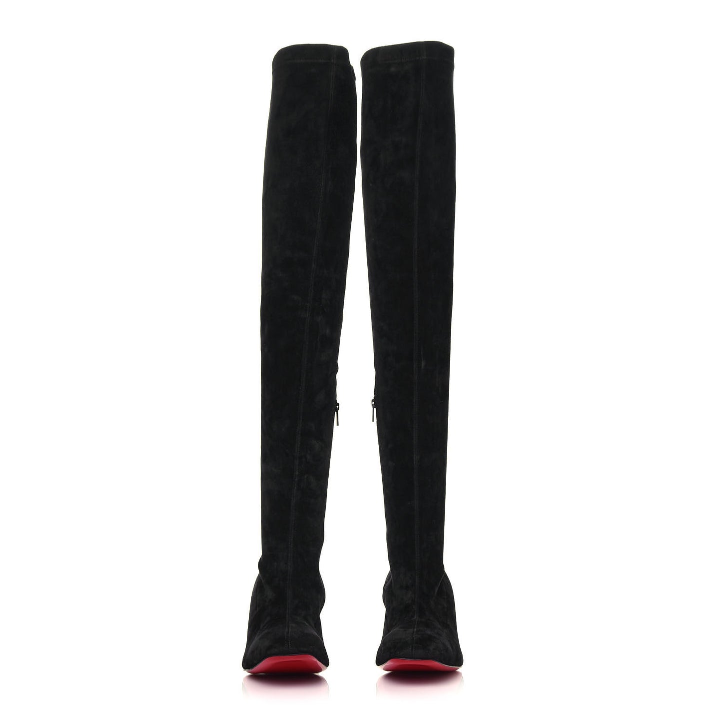 Veau Velours Spiked Study Stretch 55 Over The Knee Boots 39.5 Black