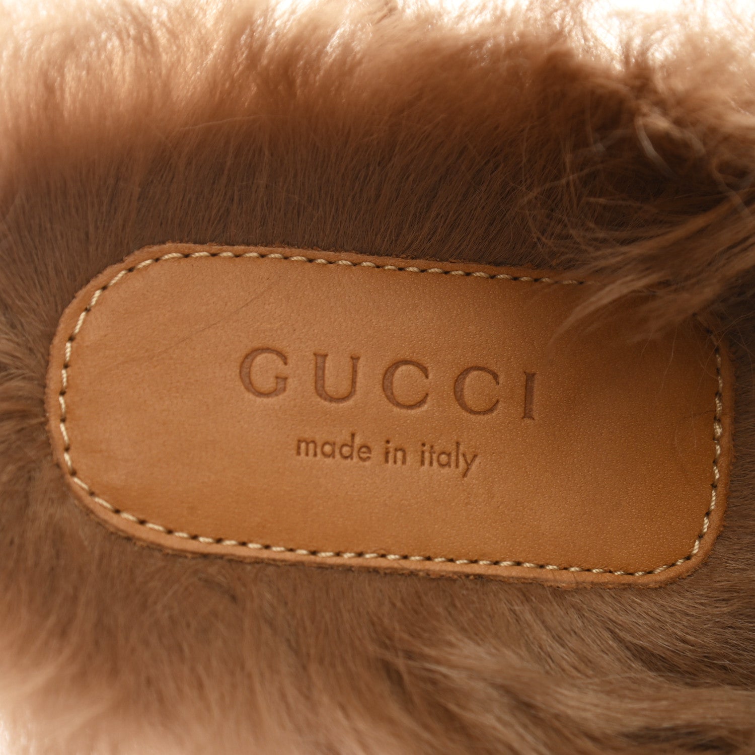 Gucci Calfskin Fur Womens Princetown Slippers 35 Black 7 of 8
