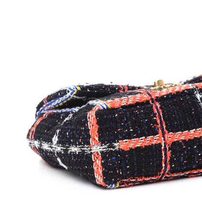 Chanel Tweed Quilted Medium Chanel 19 Flap Black Multicolor 6 of 11
