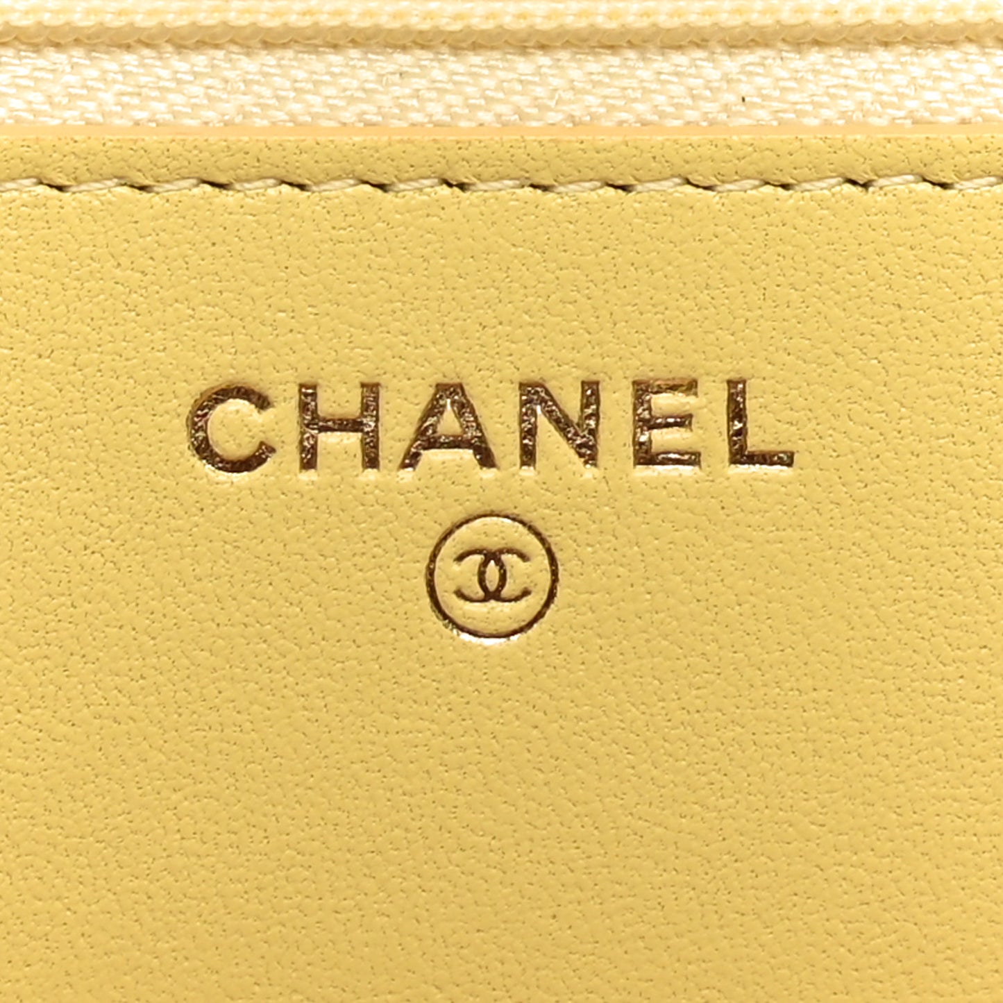 Lambskin Quilted Wallet On Chain WOC Pink Yellow
