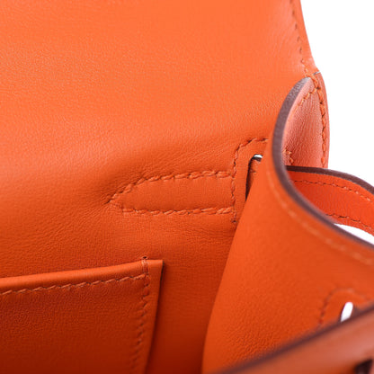 Hermes Swift Kelly Pochette Clutch Orange 8 of 23