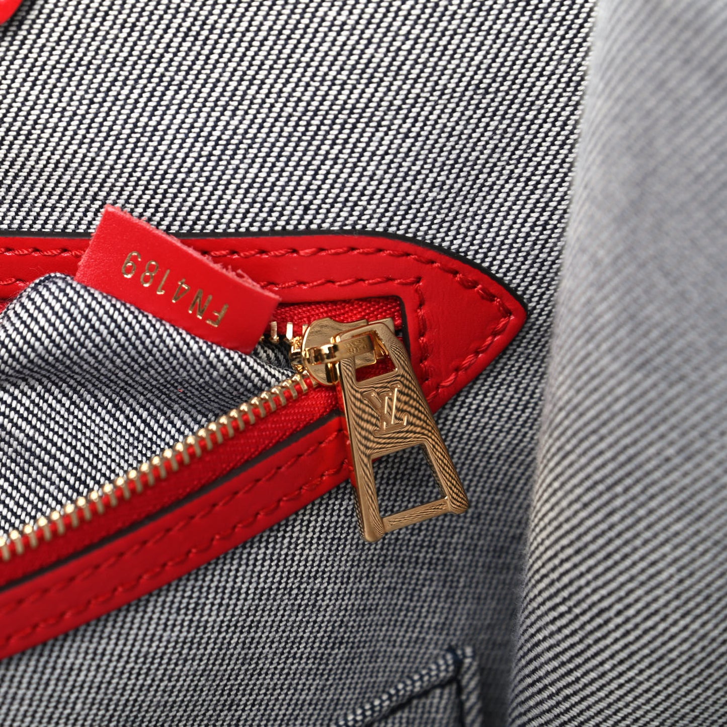 Denim Damier Monogram Onthego Blue Rouge